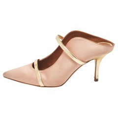 Malone Souliers Beige Pelle Raso Maureen Mules Taglia 39
