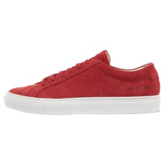 Common Projects - Sneakers basse Achilles in pelle scamosciata rossa - misura 37