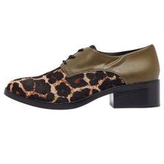 Philipp Plein Multicolor Calf Hair and Faux Leather Oxfords Size 37