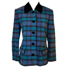 Vintage 1990s plaid blazer jacket LAURÈL by ESCADA