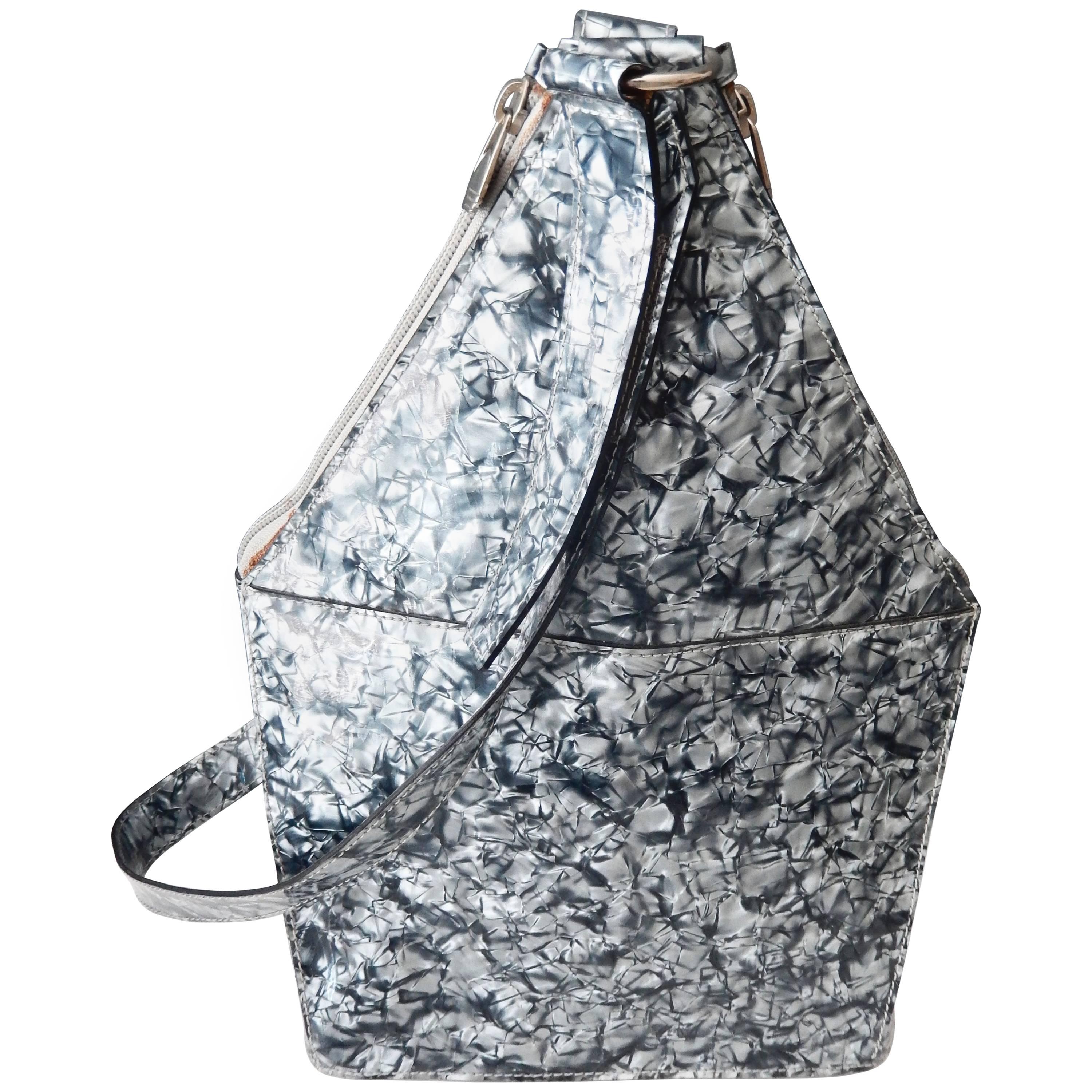 Jean-Paul Gaultier Marbleized Plastic Handbag, 1990s  For Sale