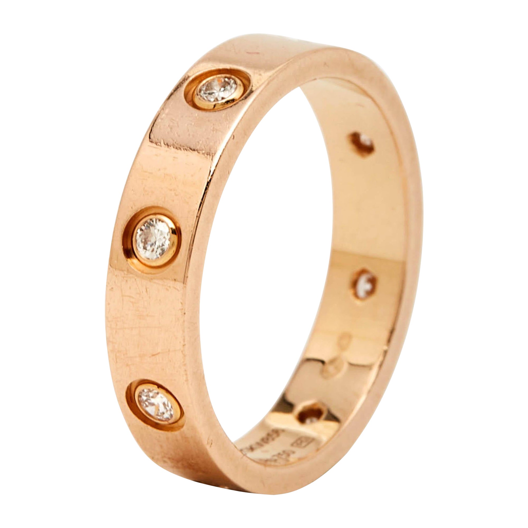 Cartier Love 8 Diamant 18k Roségold Ehering 52
