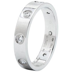 Cartier Love 8 Diamond 18k White Gold Ring Size 54