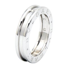 Bvlgari B.Zero1 1-Band 18k White Gold Ring Size 54