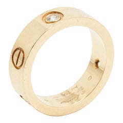 Anillo Cartier Love 3 Diamantes Oro Rosa 18k Talla 53