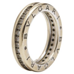 Bvlgari B.Zero1 1-Band Diamond 18k White Gold Band Ring 50