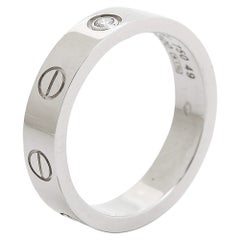 Cartier Love 1 Diamante Oro Blanco 18K Alianza Estrecha Talla 49