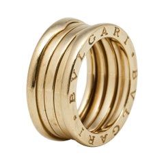 Bvlgari B.Zero1 4-Band 18k Yellow Gold Band Ring Size 56