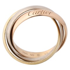 Cartier Trinity 18K Yellow Rose and White Gold Ring EU 50