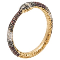Gucci Ouroboros Multi Gema Anillo Oro Amarillo 18k Talla 52