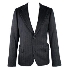 Alexander McQueen Manteau de sport en laine et cachemire noir Taille 44