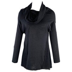 Alexander McQueen - Pullover con colletto a cappuccio in misto viscosa nera - taglia 4