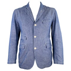 ENGINEERED GARMENTS Size XL Blue Cotton Textured Jacket
