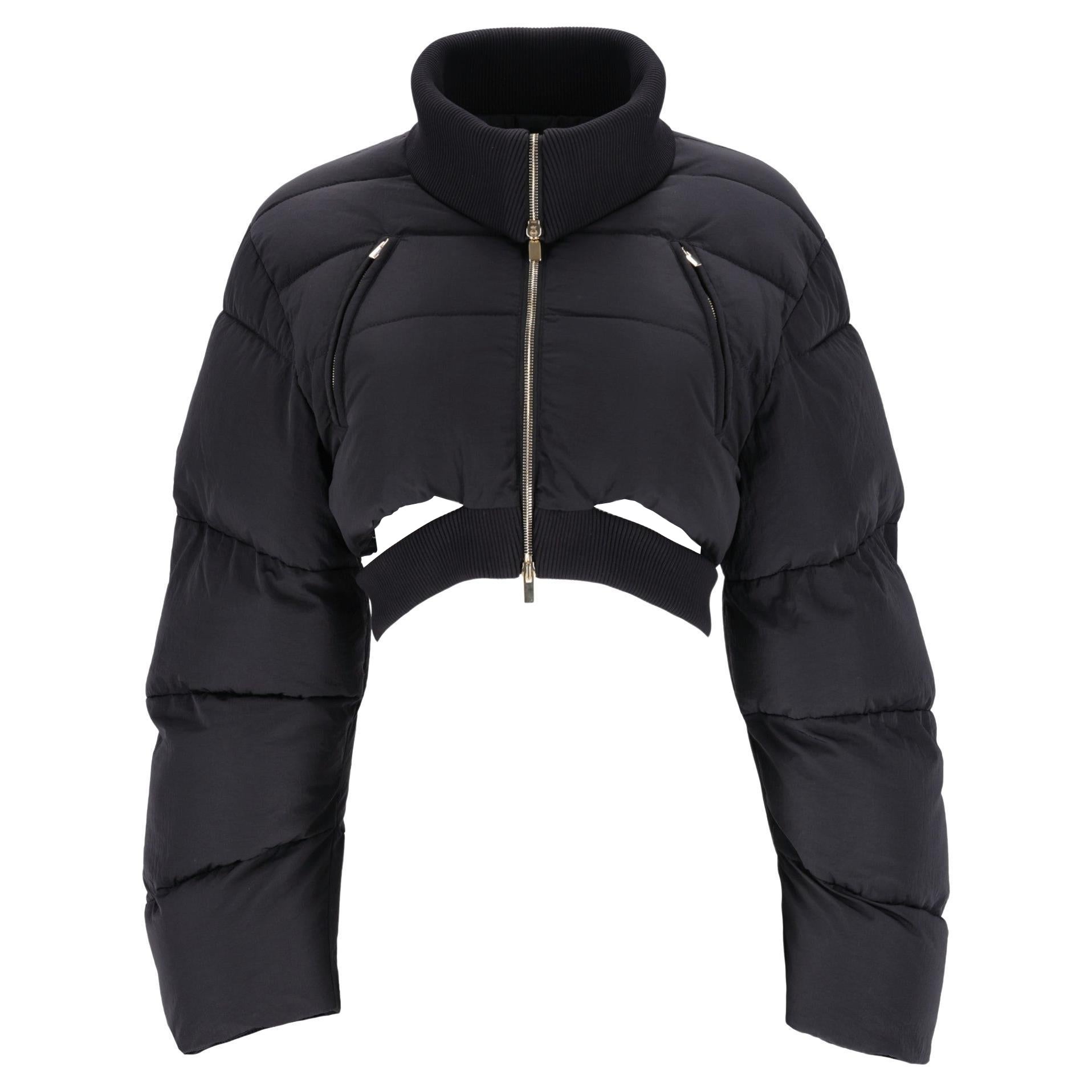 Jacquemus La Montage Cut-Out Detail Cropped Puffer Jacket For Sale