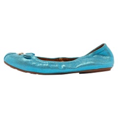 Marc by Marc Jacobs - Chausssures de ballet Mouse Scrunch en daim texturé métallisé, taille 37