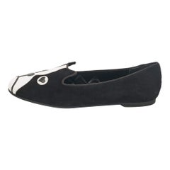 Marc by Marc Jacobs Black Leather and Suede Ballet Flats Size 36