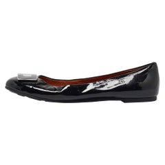 Marc by Marc Jacobs Ballerines en cuir verni noir Taille 38,5