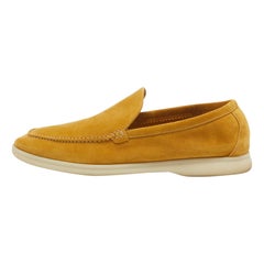 Loro Piana Brown Suede Summer Walk Loafers Size 43