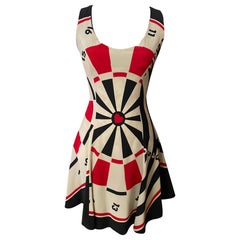 1990er Moschino Cheap & Chic Vintage Schachbrettkleid im Vintage-Stil