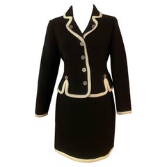 Abito vintage anni '90 in lana bianca e nera  Moschino Cheap and Chic