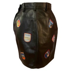 Mini gonna vintage anni '90 in jeans Moschino Jeans in pvc