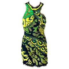 Versace S/S 2016 Runway Embellished Cutout Sheer Panels Mini Evening Dress