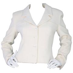 Chanel Beige Boucle Button Up Jacket sz FR40 5