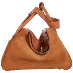 Hermes 34cm Lindy Bag Super Rare Grizzly Suede & Swift 9