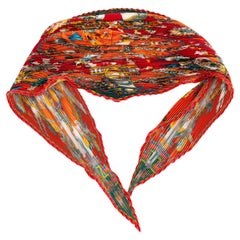 Sciarpa a pieghe Oliver Kachinas rossa di Hermès
