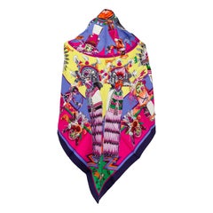 Nuevo en caja Chal de seda Hermès Pointe Kachinas