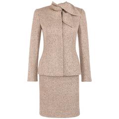 ALEXANDER McQUEEN A/W 2004 "Pantheon As Lecum" 2 Piece Beige Blazer Skirt Suit 7