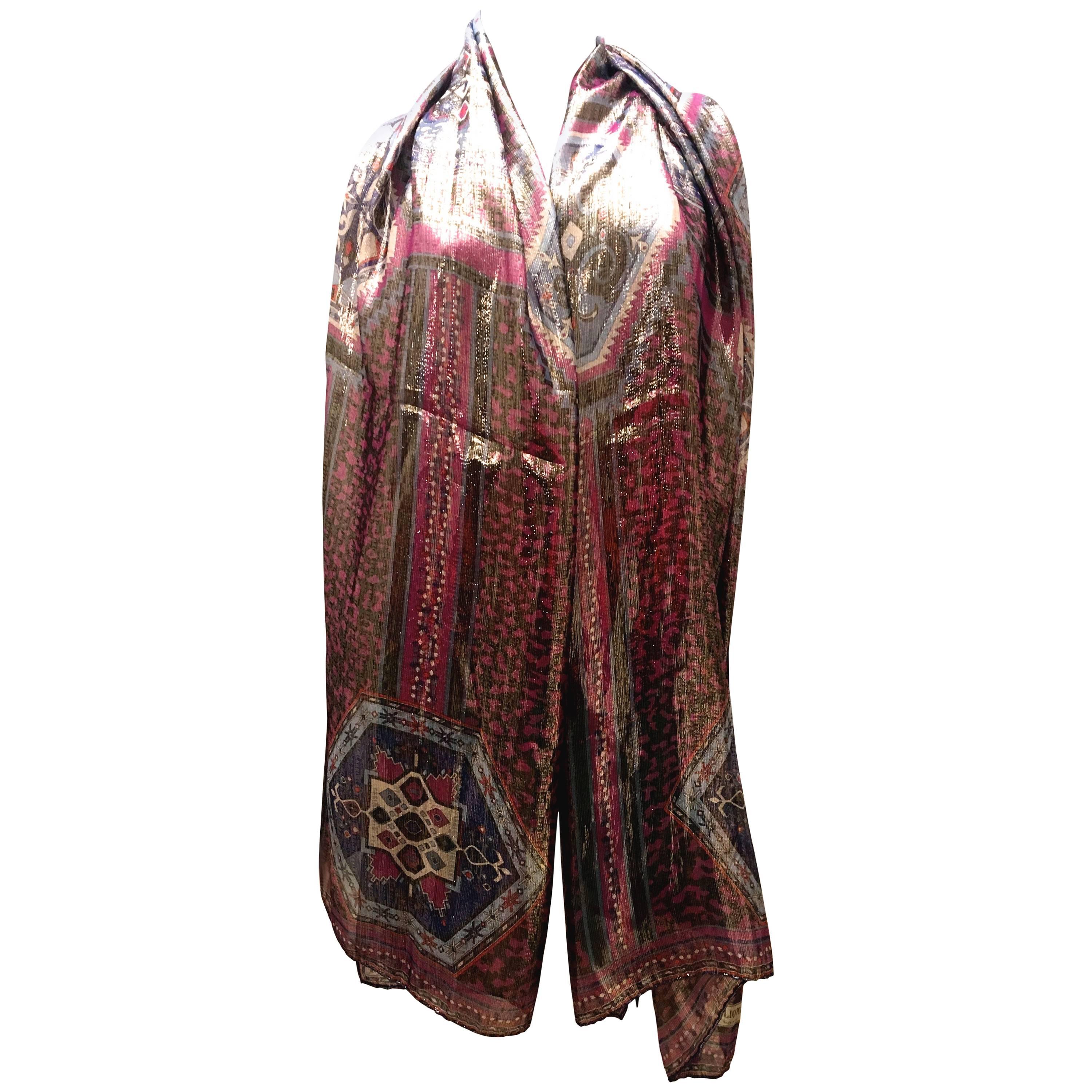 Rare Emilio Pucci Large Silk Sheer Shawl For Sale
