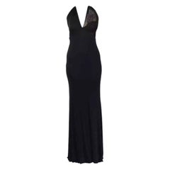 Vintage Gianni Versace Couture GV Millennium Black Embellished Gown  NWT
