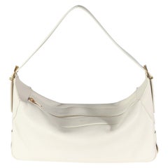 Celine White Supple Calfskin Medium Romi
