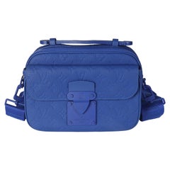 Louis Vuitton Blue Taurillon Monogram S Lock Messenger