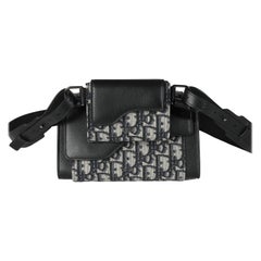 Bandolera Elite de Lona Oblicua Dior Beige Negra