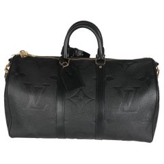 Louis Vuitton Nero Monogram Empreinte Keepall Bandouliere 45