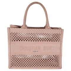 Christian Dior Clay Mesh Embroidered Medium Book Tote