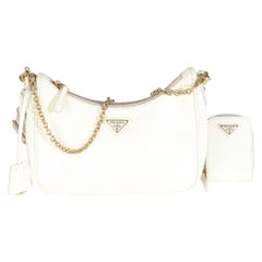 Prada White Saffiano Re-Edition 2005 Bag