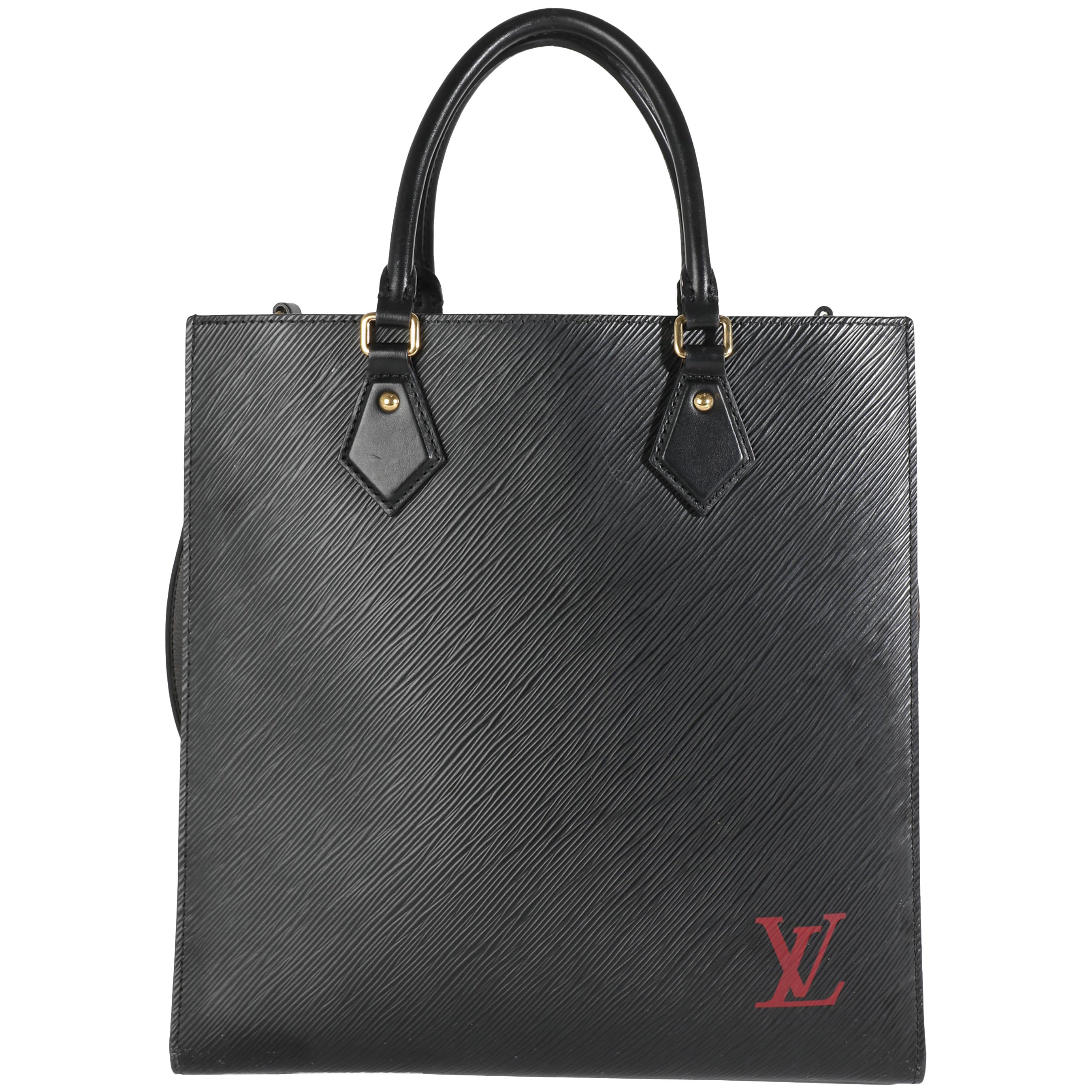 Louis Vuitton Black Epi Sac Plat PM For Sale