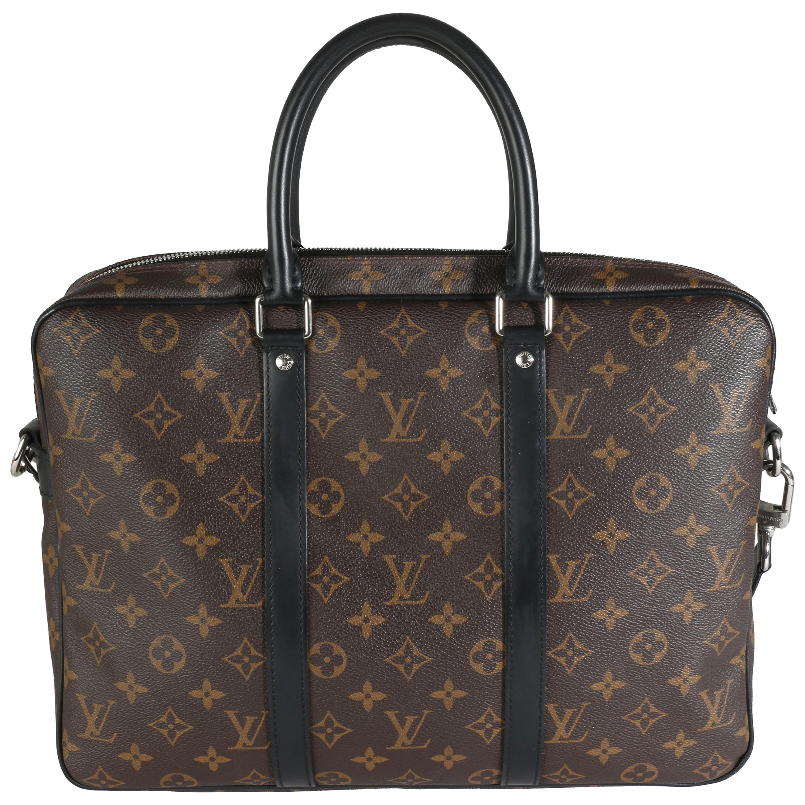 Louis Vuitton Monogramm Makassar Porte Documents Voyage PM im Angebot