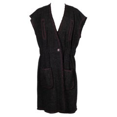 Chanel Purple and Black Tone Tweed Dress
