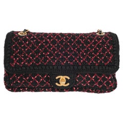 Chanel Pink, Black and Red Mesh Handbag, 2017