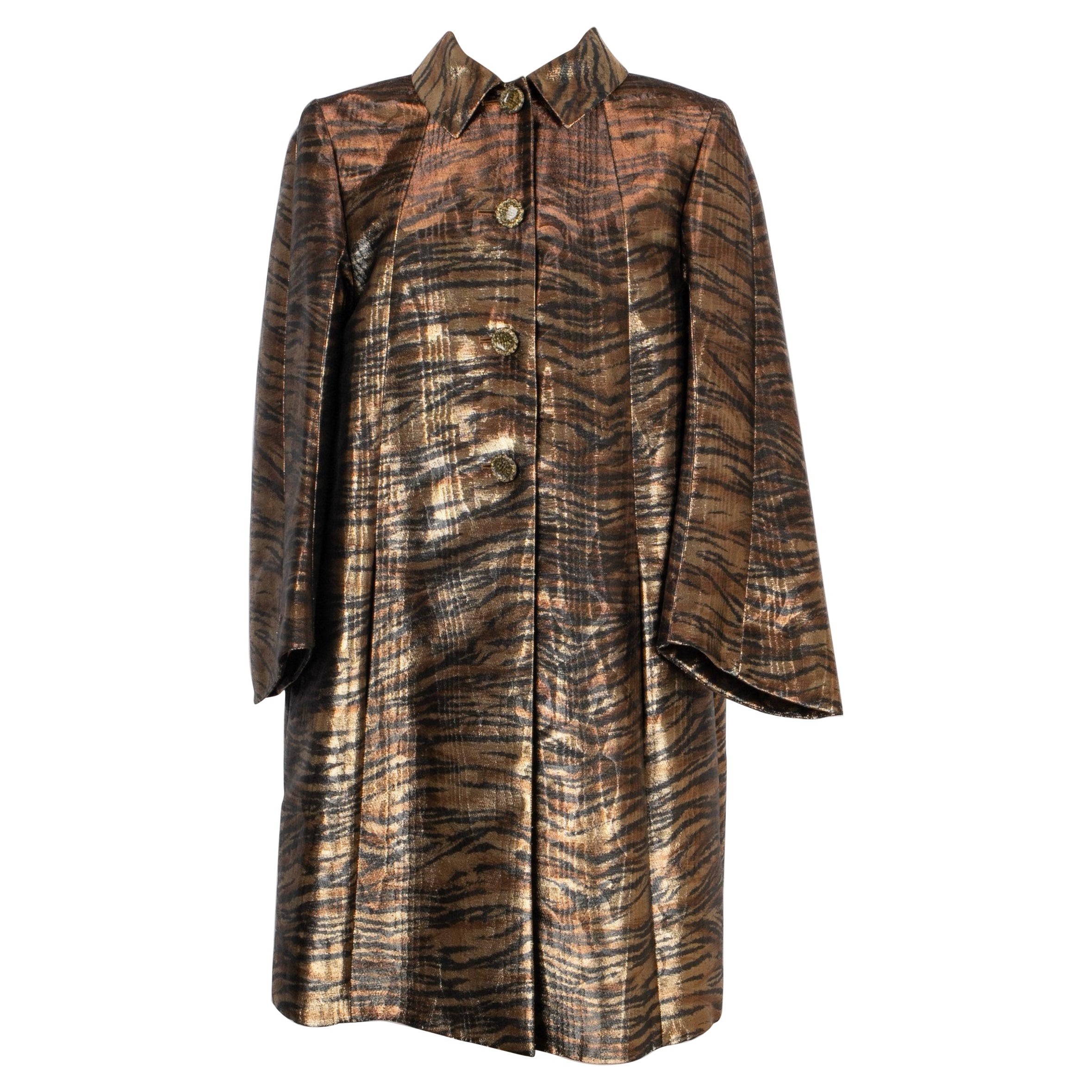 Christian Lacroix Golden-tone Lamé Coat For Sale