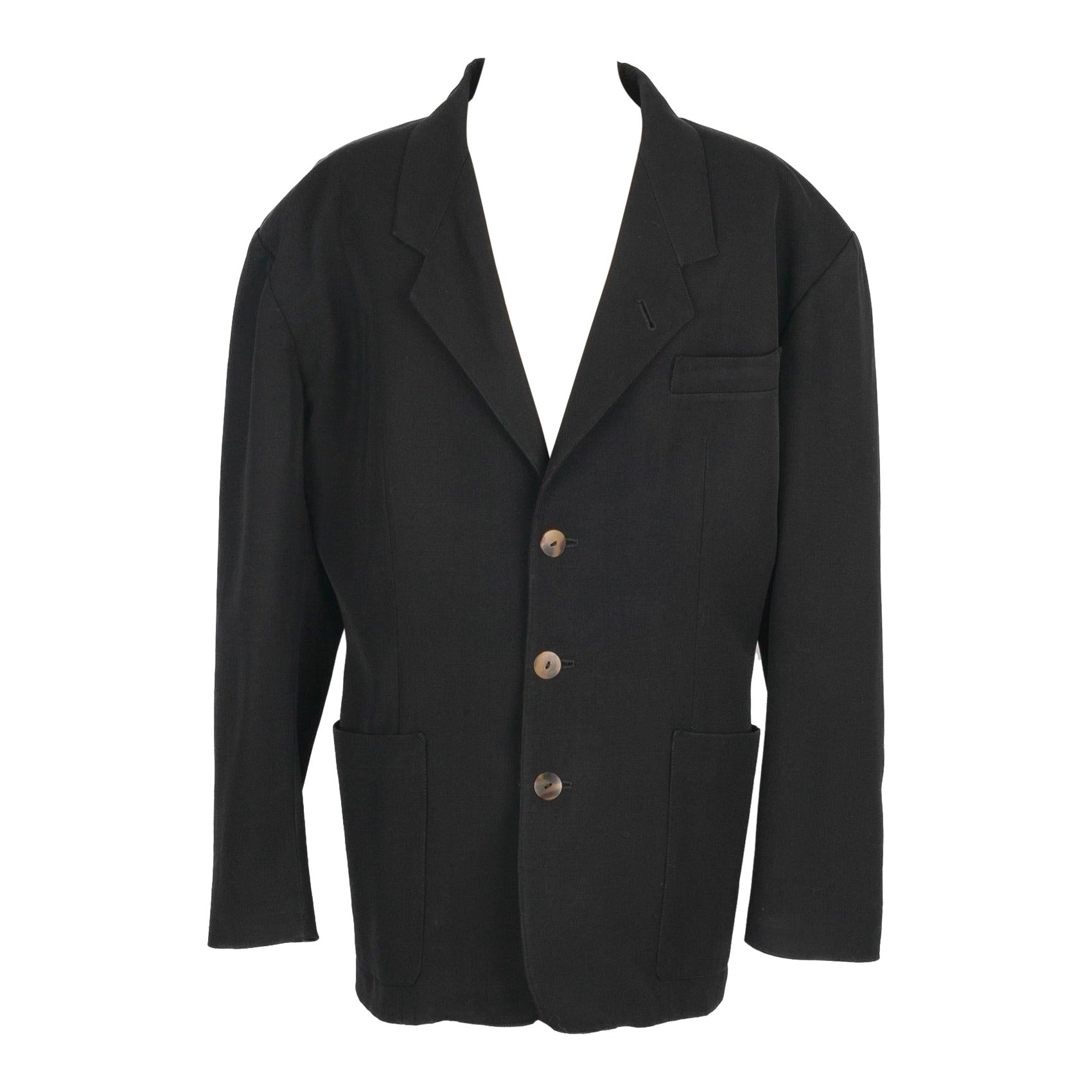 Jean-Paul Gaultier Black Canvas Men Jacket For Sale