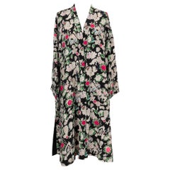 Chanel Printed Silk Long Cardigan, 1980s