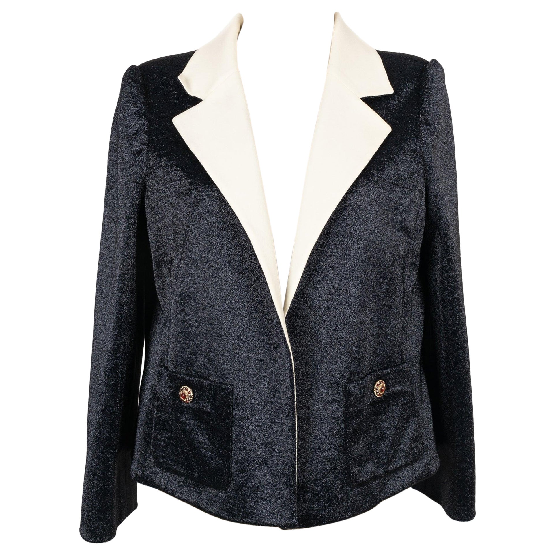 Chanel Electric-blaue Jacke aus Lurex-Fäden