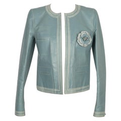 Chanel Blue Calfskin Jacket, 2003
