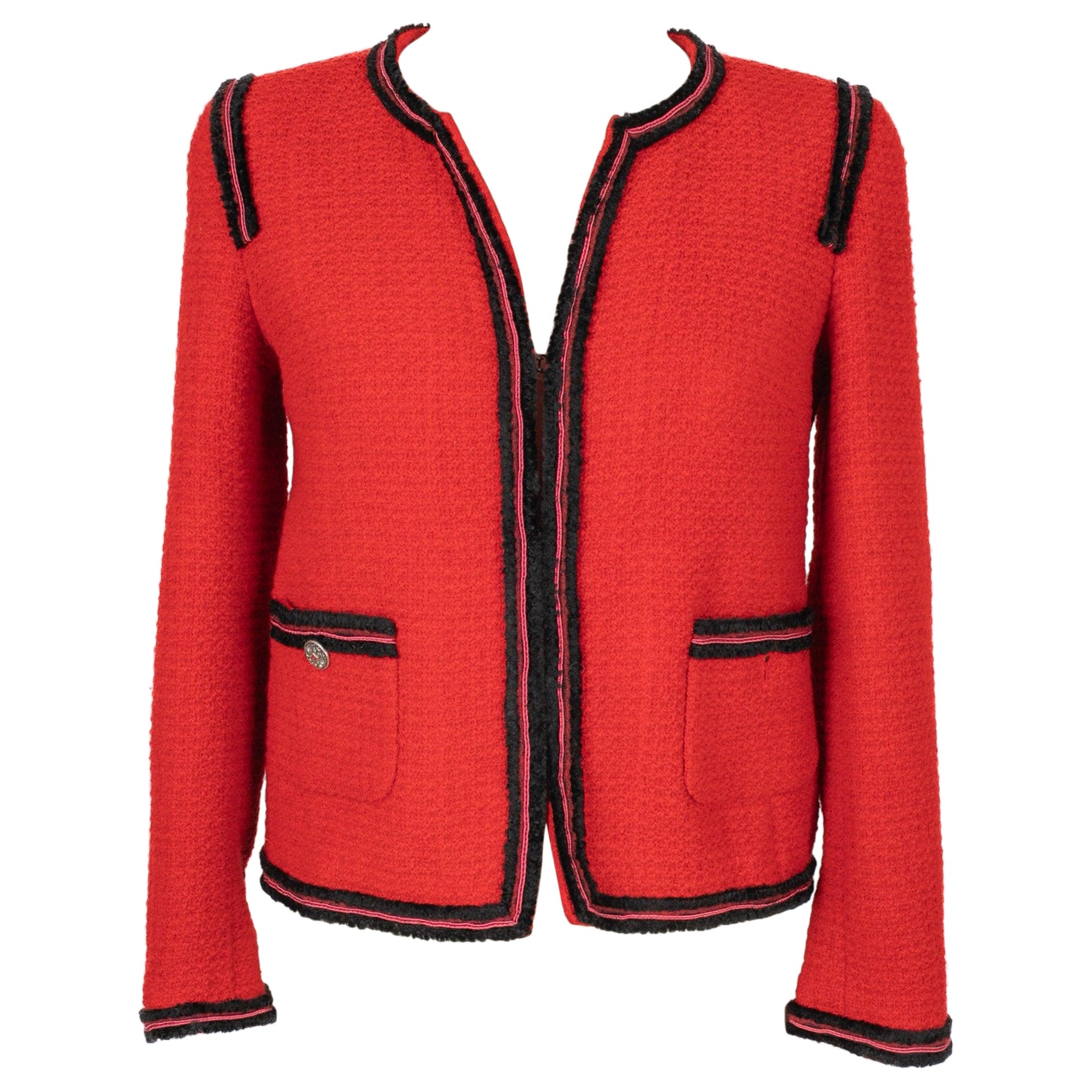 Chanel Short Red Wool Jacket 'Paris-Moscow', 2009 For Sale