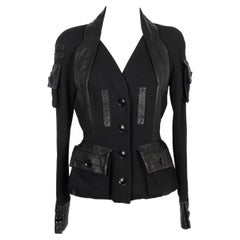 Christian Dior Chaqueta de lana mezclada negra, 2005